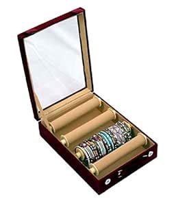 Kuber Industries 4 Rods Bangle Organizer Box Velvet Coated Jewelry ...