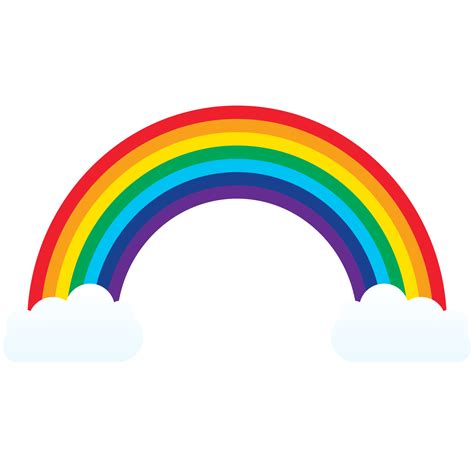 Rainbow With Clouds Png