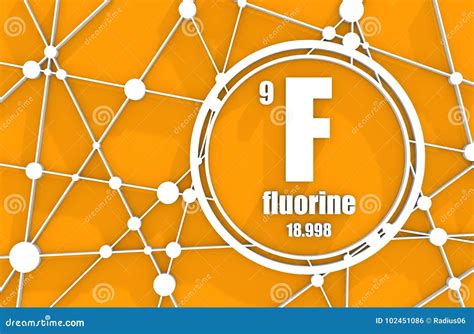 Fluorine Chemical Element With 9 Atomic Number, Atomic Mass And ...