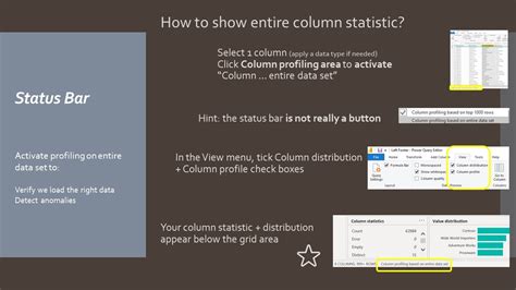 Image result for Power Query Editor Profiling Status