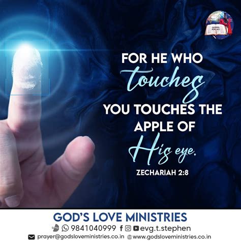 Zechariah 2:8 :: God's Love Ministries - Today's Promise