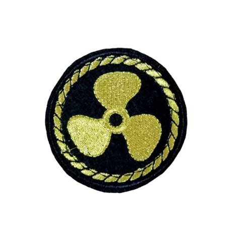 Ship Propeller Logo Zari Embroidery Patch – MARINERSKART