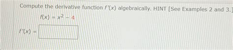 Image result for Compute the Derivative Function Algebraically