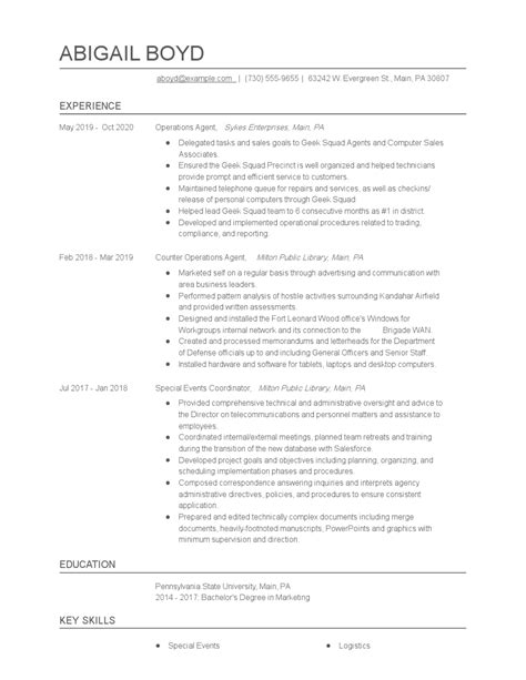 Image result for Operations Agent Job Description