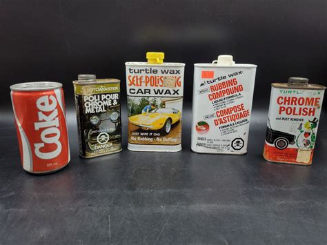 Vintage Chrome Polish & Car Wax Tins