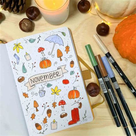 Image result for Fall Drawings Bullet Journal