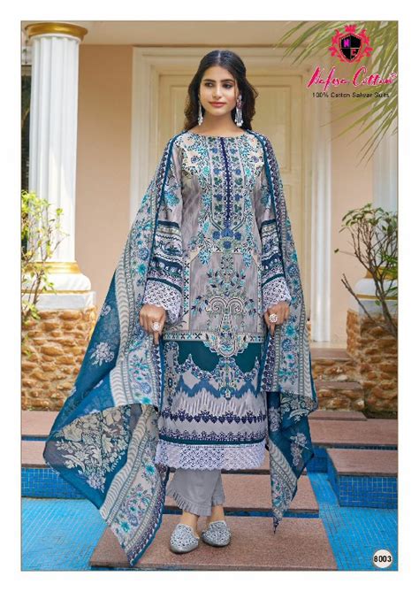 NAFISA COTTON MAHERA KARACHI SUITS VOL 8 FANCY PAKISTANI PRINTED ...