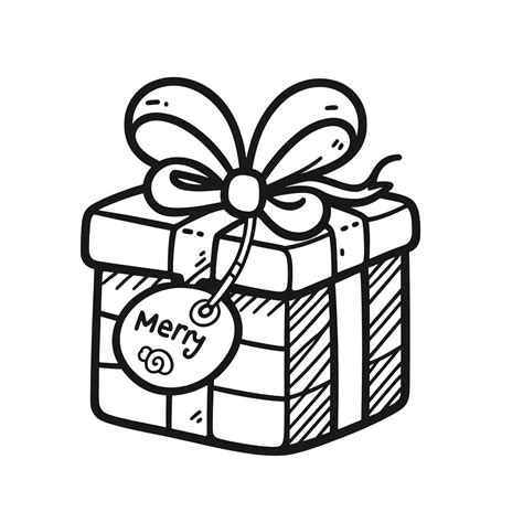 Christmas Gift Box Coloring Page Coloring Pages