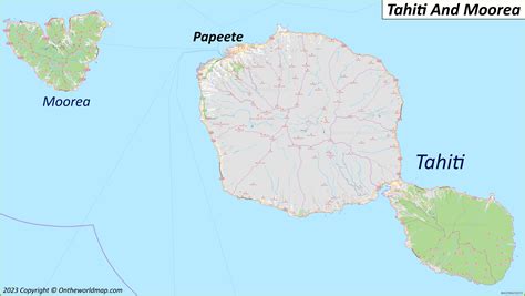 Tahiti And Moorea Map - Ontheworldmap.com