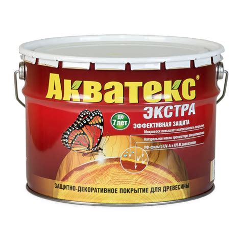 Защитно-декоративная пропитка по дереву Акватекс ЭКСТРА для внутреннего ...