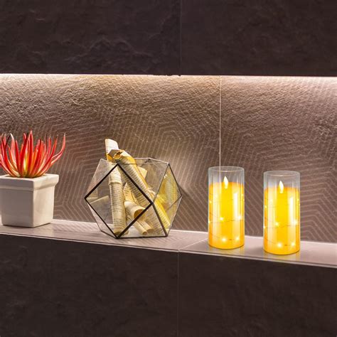 Buy Aignis Flickering Flameless Candles in Unbreakable Plexiglass Shell ...