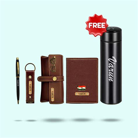 Personalized 5-in-1 Gift Set For Men and Women - Includes 1 Free Tempe ...