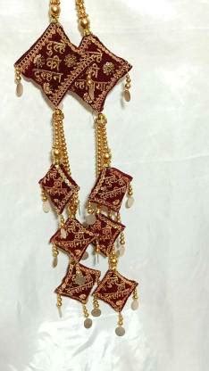 Shopmart Latkan Dulhe Ki Dlhaniya Work Hanging Tassel Maroon Latkan for ...