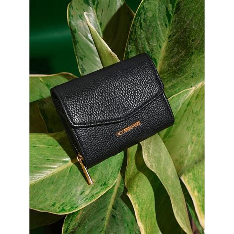 Buy Accessorize London Womens Faux Leather Black Flap Zip Around Wallet ...