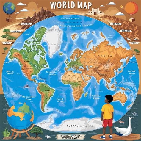 World Physical Map Labeled 的图像结果