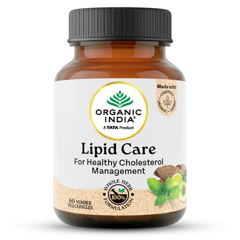 Buy A TATA Product - Organic India Lipid Care - 60 Veg Capsules, Helps ...