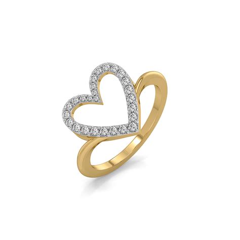 Everlasting Journey Heart Ring - 18kt Gold Vermeil Lab Grown Diamond ...