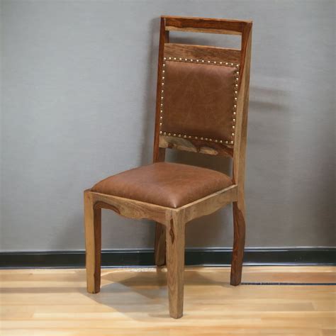 Nismaaya Adohi Solid Wood & Leather Dining Chair – Nismaaya Decor