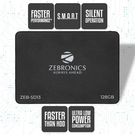 ZEBRONICS SD13 ,128GB, 2.5 Inch SATA, (SSD), Speeds upto 500MB/s,S.M.A ...