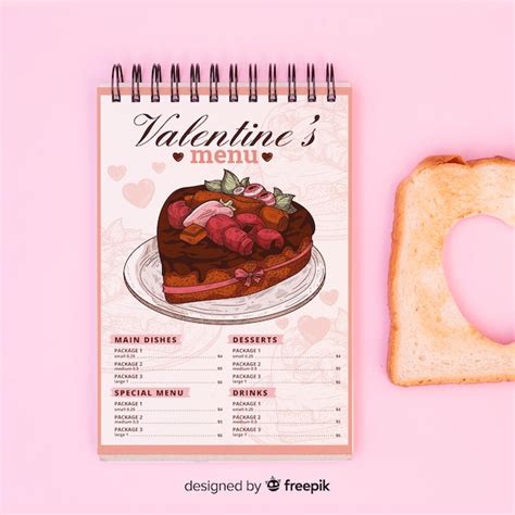 Modello di menu di San Valentino | Vettore Gratis