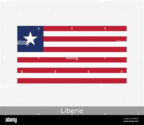 National Flag of Liberia. Liberian Country Flag. Republic of Liberia Detailed Banner. EPS Vector ...