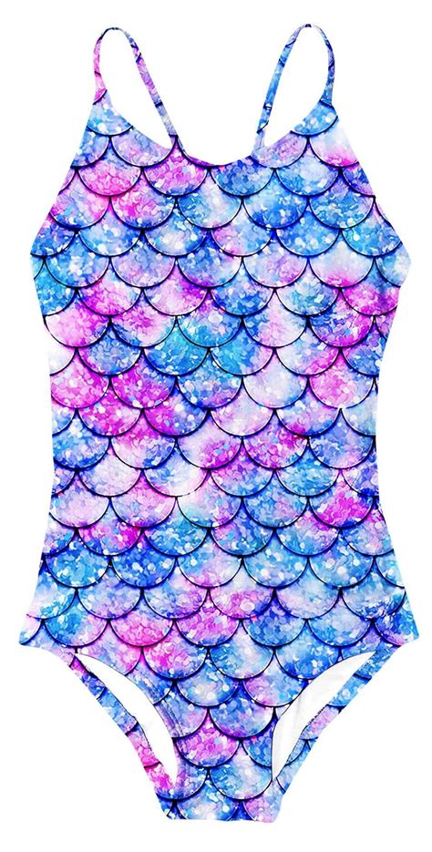 Buy Goodstoworld Girls One Piece Mermaid Swimsuit Toddler Surfing Kids ...