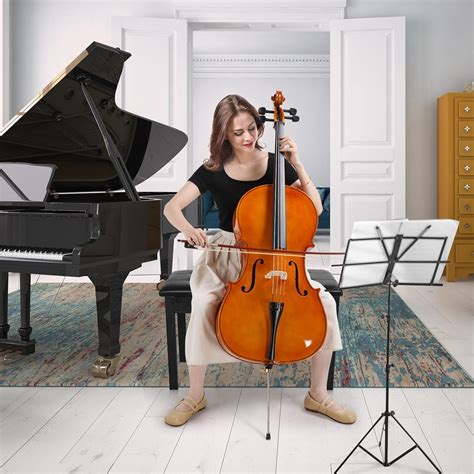 Buy Ktaxon Full-Size Cello, Beginner Cello 4/4, Acoustic Cello Set with ...