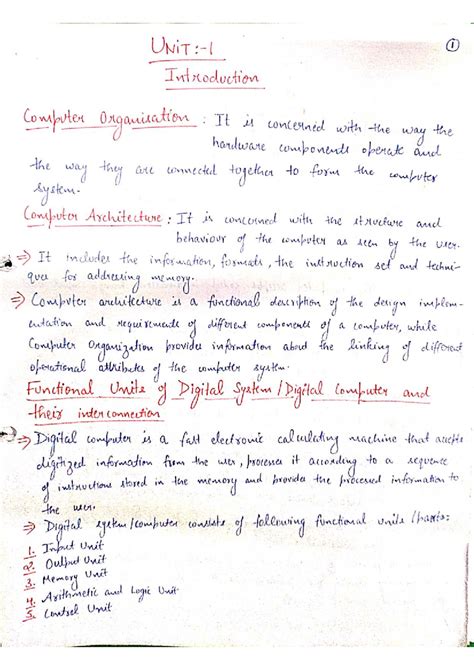 UNIT 1: Introduction to Computer Organization and Architecture (BCS302 ...