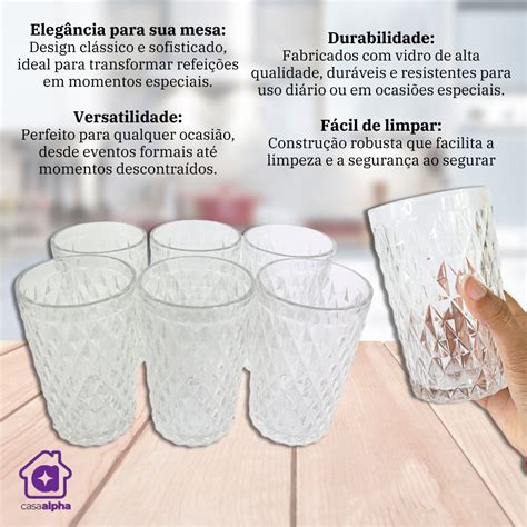 Set Of 6 Glass Cups With Jackfruit Spout 370 Ml For Juice Water Soft ...