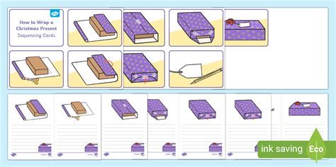 How to Wrap a Christmas Present Sequencing Activity Cards