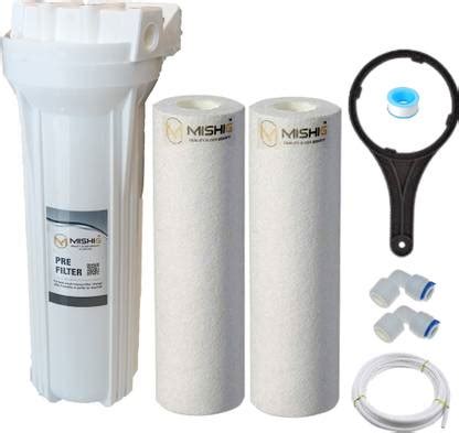 MISHIG Pre Filter Housing Kit with 2 Spun Filter, Spanner, Teflon, Pipe ...