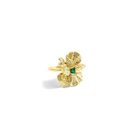 YELLOW DIAMOND FLOWER RING – shrutisushma