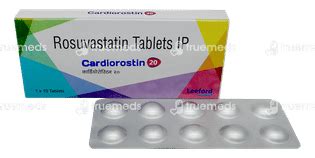 Cardiorostin 20 Mg Tablet 10 - Uses, Side Effects, Dosage, Price | Truemeds