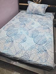 Divine Casa 144 TC 100% Cotton Double Bedsheets with 2 Pillow Covers ...