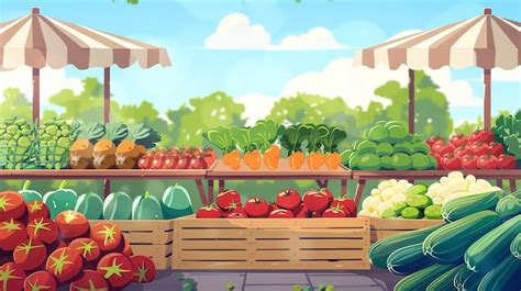 Vegetable Market Cartoon 的图像结果