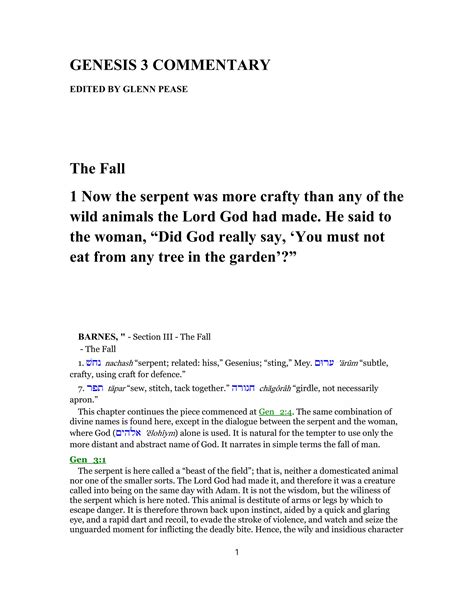 Genesis 3 commentary | PDF | Christianity | Religion & Spirituality