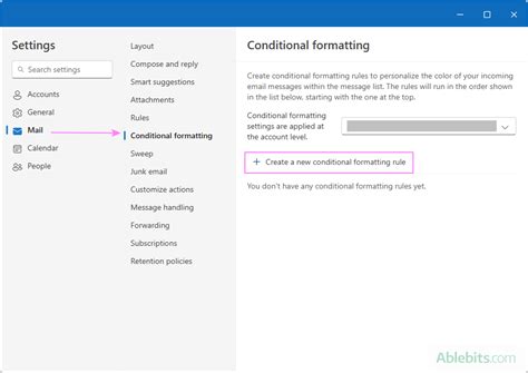 Image result for Conditional Formatting Emails Outlook