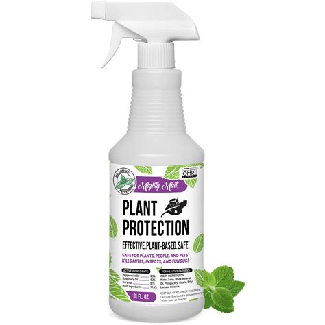 Mighty Mint Plant Protection Pest Spray Peppermint 31 fl. oz. for Spider Mites, Fungus, Insects ...