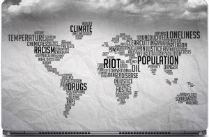punix Alternative World Map in Words Exclusive High Quality Laptop ...