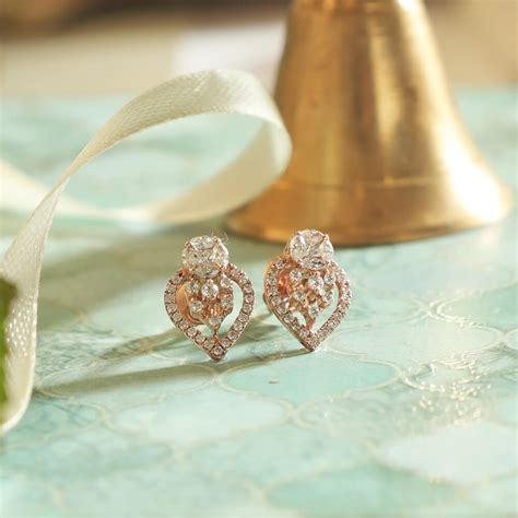 Buy Real Diamond Earrings Online | Real Diamond Earrings by Manubhai.