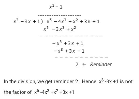 x to the power 5 - 4 x cube + x square + 3 X + 1 is divided by x cube ...