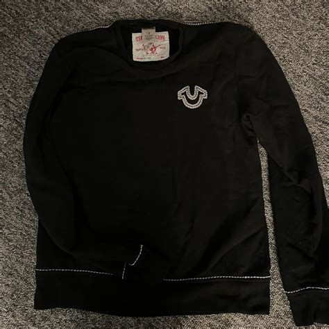 Black True Religion sweater jumper Fits m-l - Depop