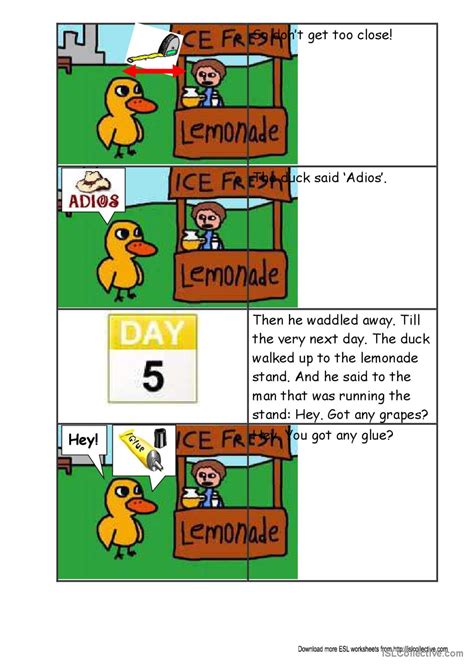 Duck Song Storyboard & Lyrics Gapfil…: English ESL worksheets pdf & doc