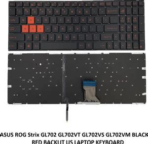 ROTECH SOLUTIONS COMPATIBLE KEYBOARD FOR ASUS ROG Strix GL702 GL702VT ...