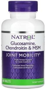 Natrol Glucosamine, Chondroitin & MSM, 90 Tablets Price in India - Buy ...