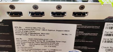 Amazon.in: Buy ASUS NVIDIA pci_e_x16 GeForce GT 710 Graphics Card (PCIe ...