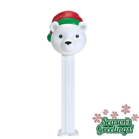 Buy PEZ Christmas Holiday Candy Dispenser Blister Pack - Polar Bear ...