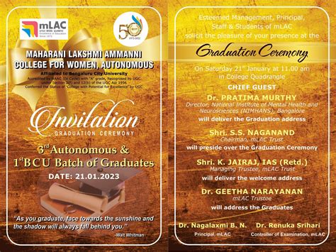 Graduation Ceremony Invite 2023