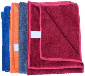 Sheenuu Microfiber Set of 4 Piece For Cleaning Table 40*40cm Multicolor ...