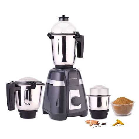 Buy Wonderchef Regalia Mixer Grinder 750W, 230V~50Hz, 3 Stainless Steel ...